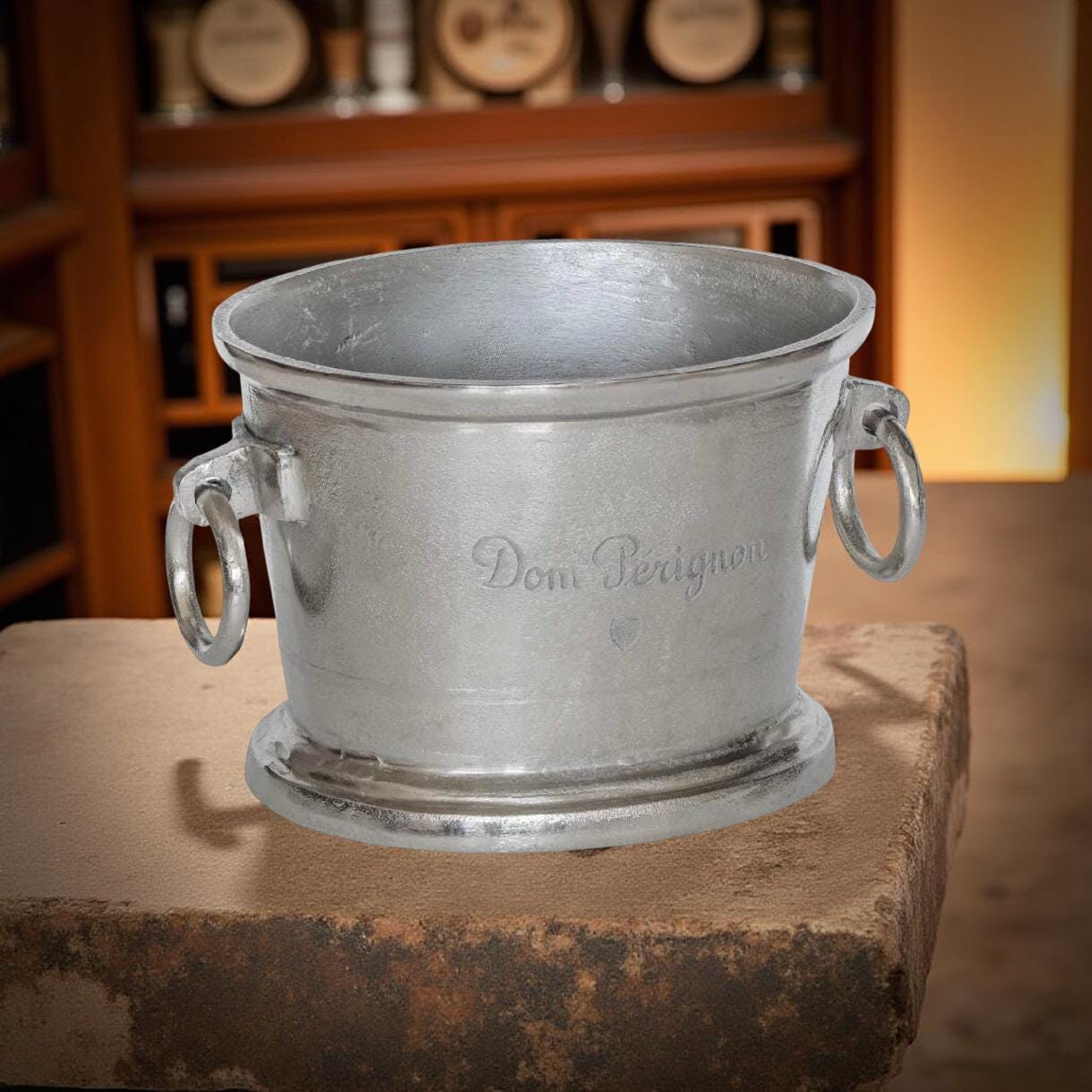 Dom Perignon Great Gatsby ~ Solid Cast Engraved Champagne Large Ice Bucket | Wine Cooler Bath