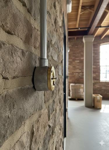 Single Gang Solid Brass Cast Conduit Metal Light Switch Industrial 2 Way - Vintage Crabtree Style