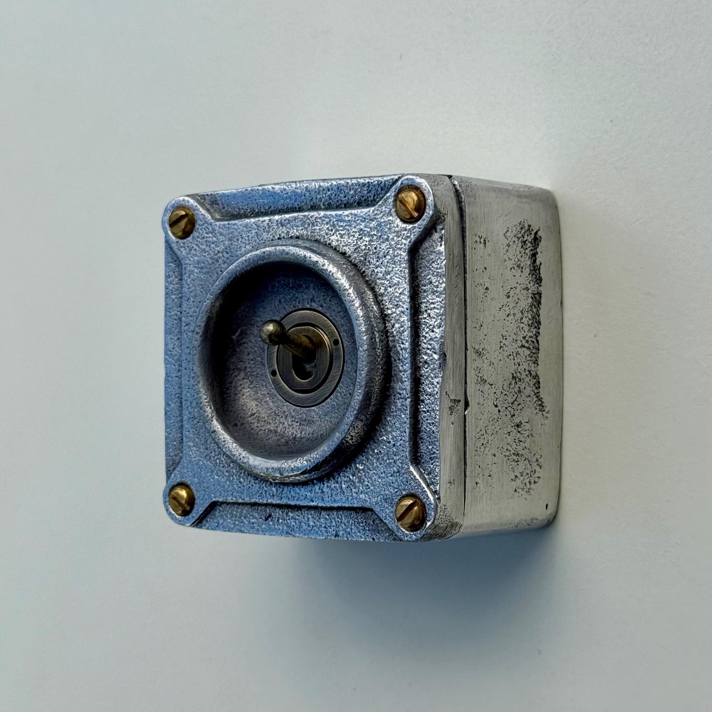 Single Gang Solid Cast Metal Conduit Light Switch Industrial 2 Way - BS EN Approved Vintage Crabtree 1950’s Style