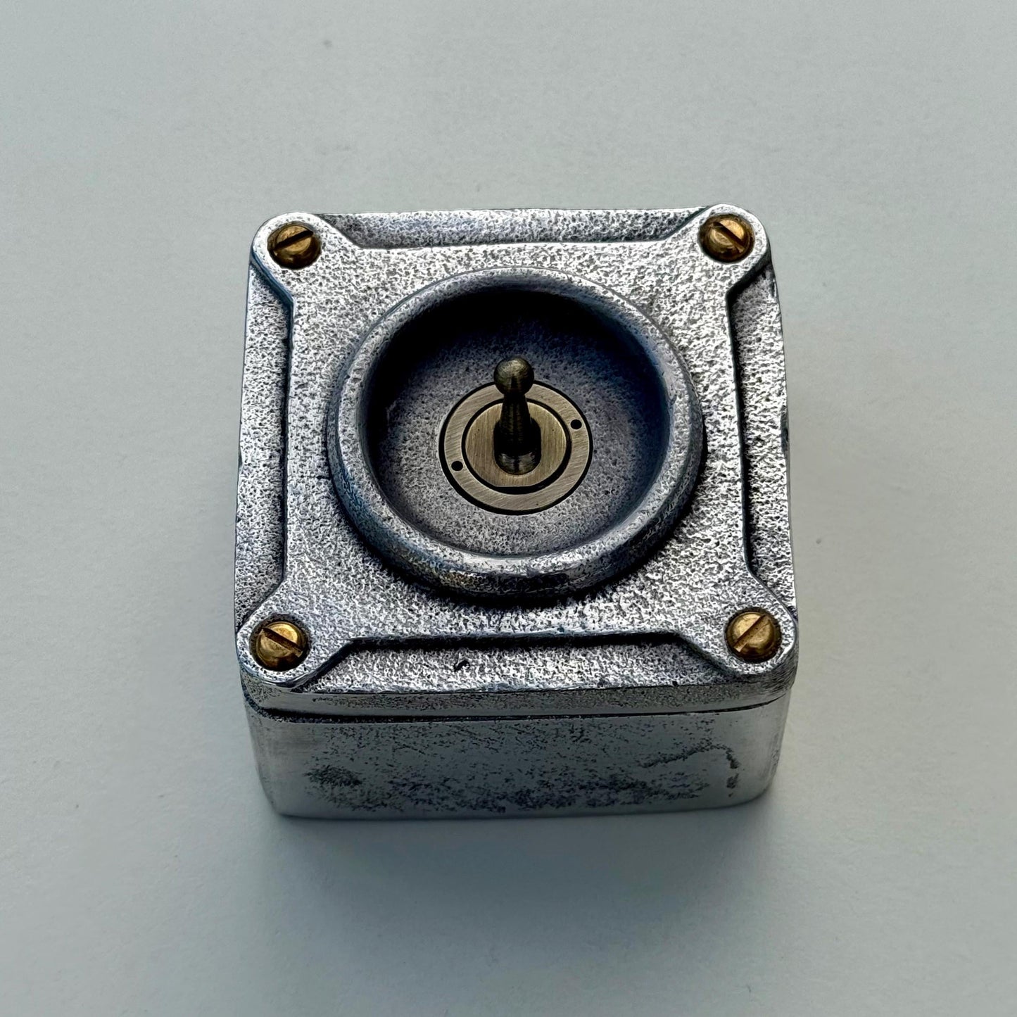 Single Gang Solid Cast Metal Conduit Light Switch Industrial 2 Way - BS EN Approved Vintage Crabtree 1950’s Style