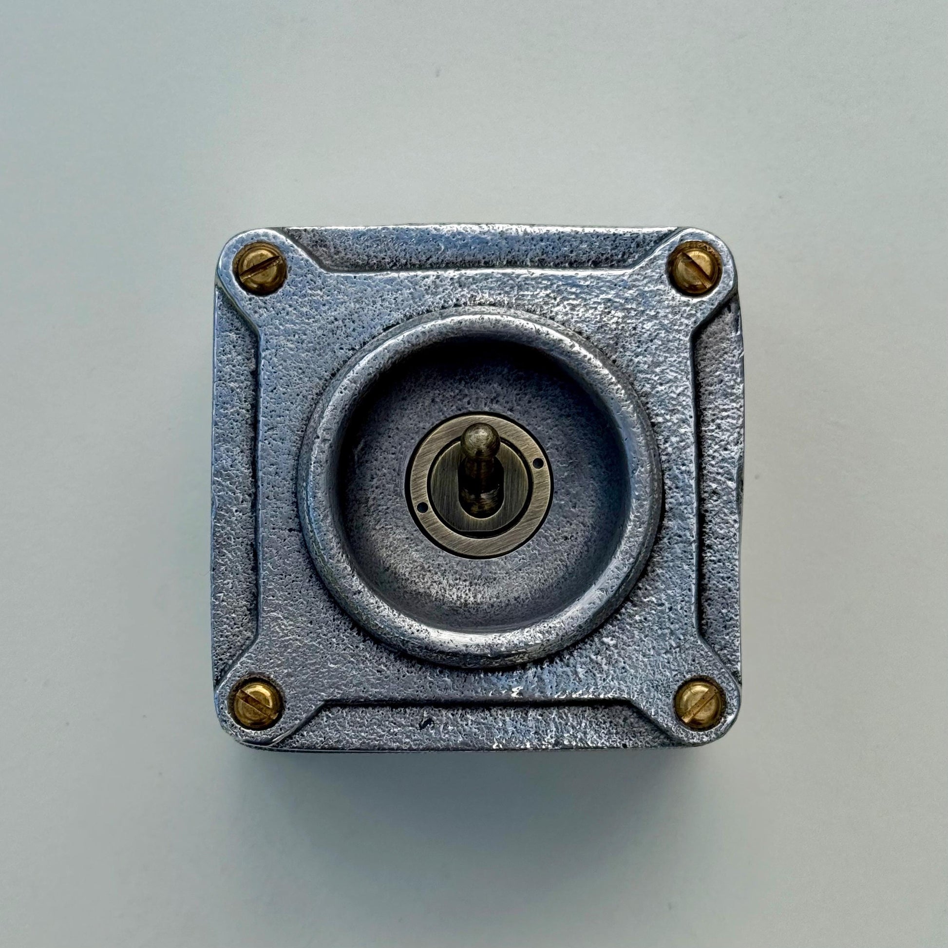 Single Gang Solid Cast Metal Conduit Light Switch Industrial 2 Way - BS EN Approved Vintage Crabtree 1950’s Style