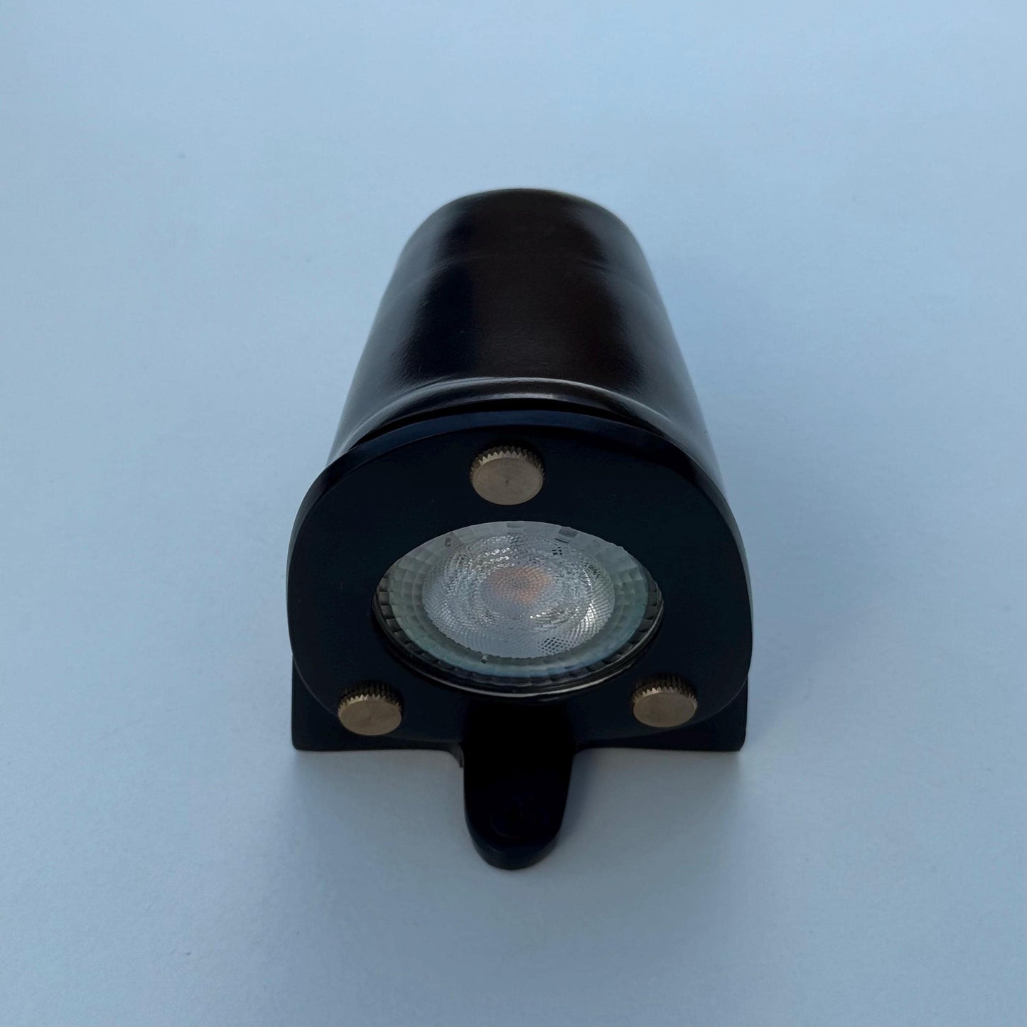 Holt ~ Matt Black Outdoor & Bathroom Mast Down Light Cast | 5 Inch