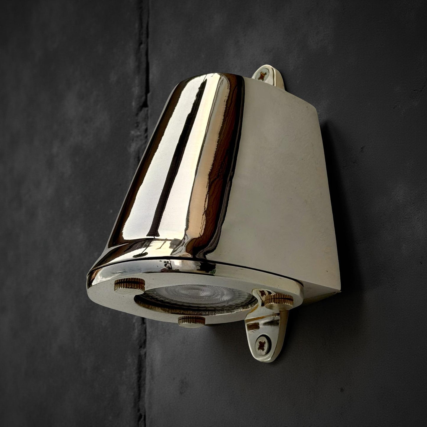 Holt ~ Solid Brass Wall Light ~ Outdoor & Bathroom Mast Down ~ 5 Inch