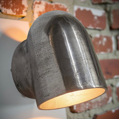 Hopton ~ Pewter Mast Down Light Solid Cast Wall Sconce