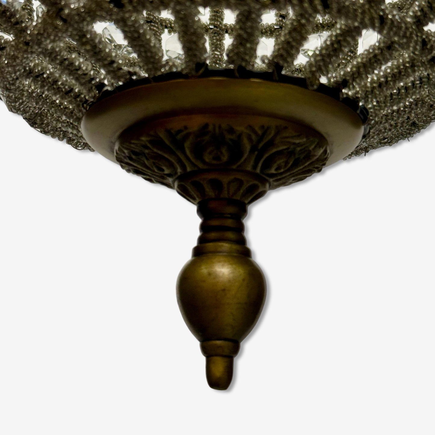 Hoveton XL ~ Luxury French Crystal Globe Chandelier Glass Light Sphere Round ceiling dining room kitchen table vintage edison filament lamps