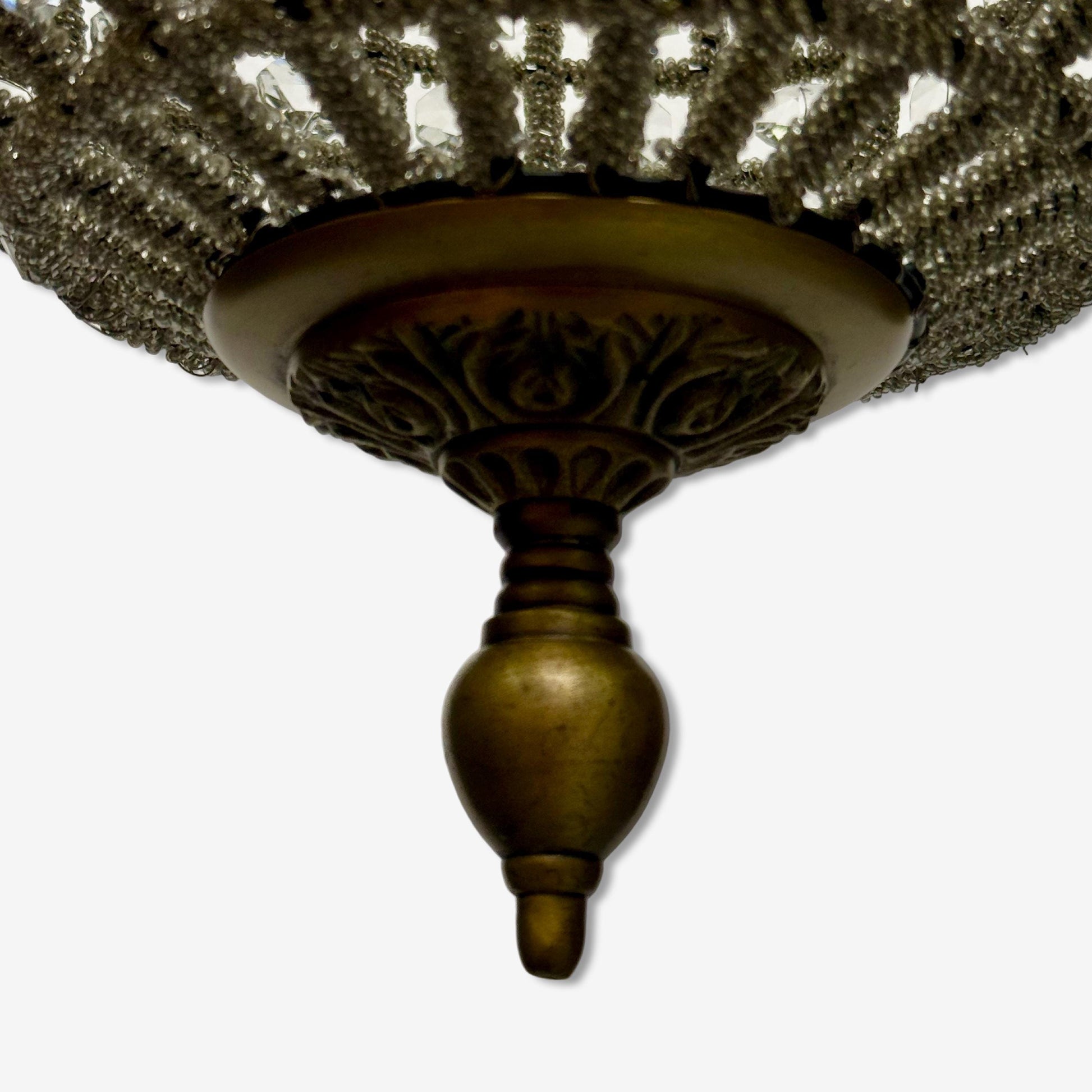 Hoveton XL ~ Luxury French Crystal Globe Chandelier Glass Light Sphere Round ceiling dining room kitchen table vintage edison filament lamps