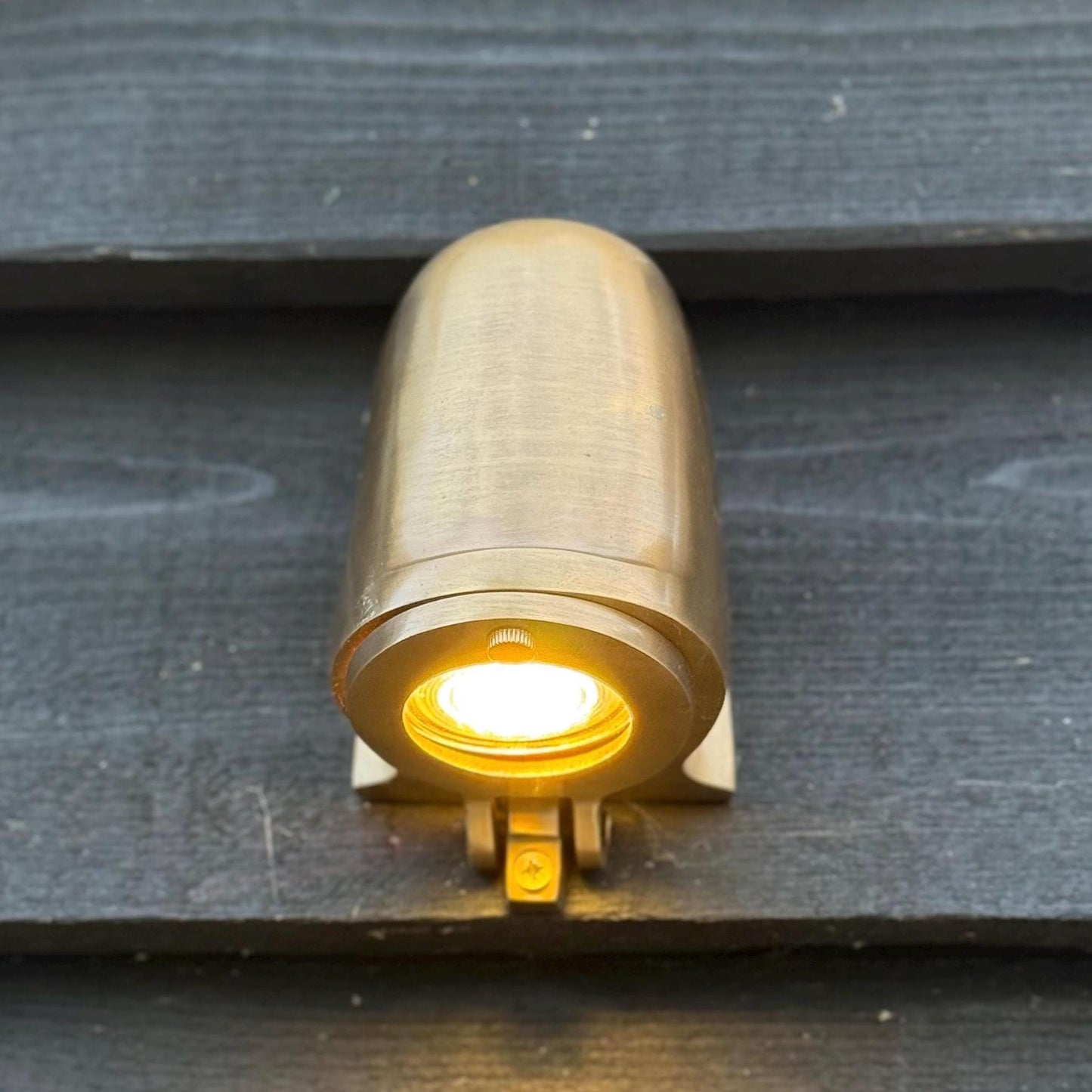 Holt ~ Outdoor & Bathroom Bronze Solid Antique Brass Mast Down Light LED