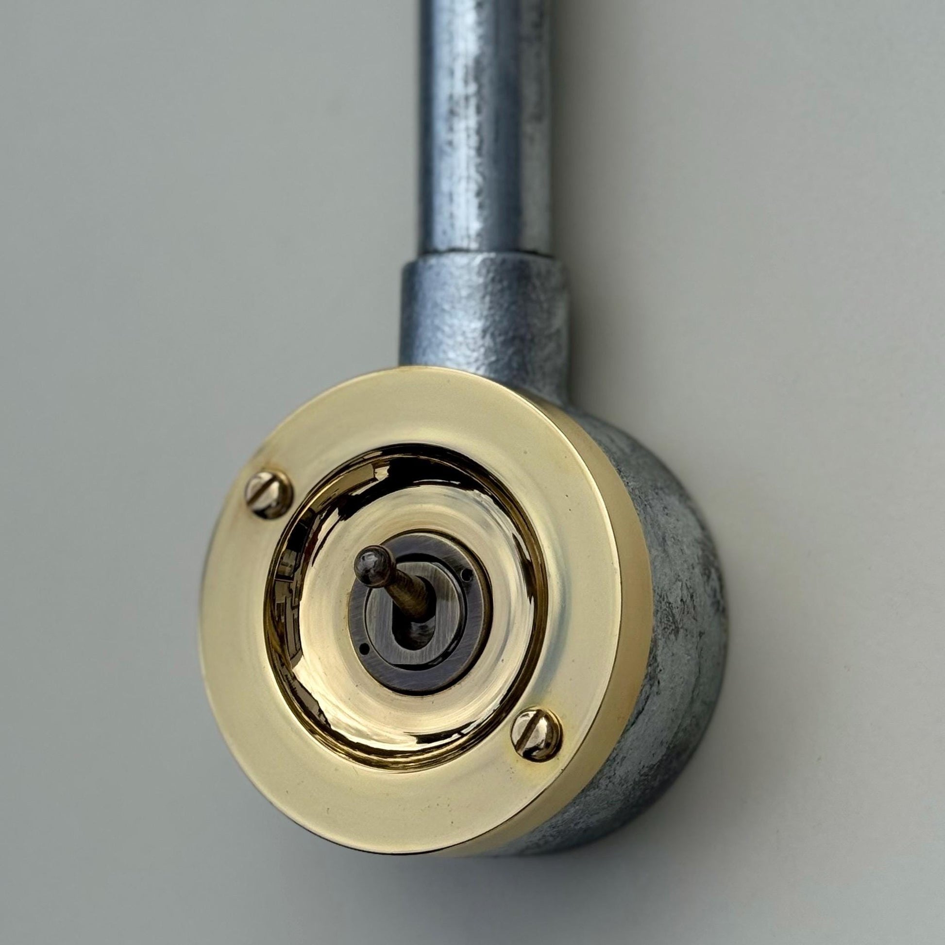 Single Gang Solid Brass Cast Conduit Metal Light Switch Industrial 2 Way - BS EN Approved Vintage Crabtree 1950’s Style