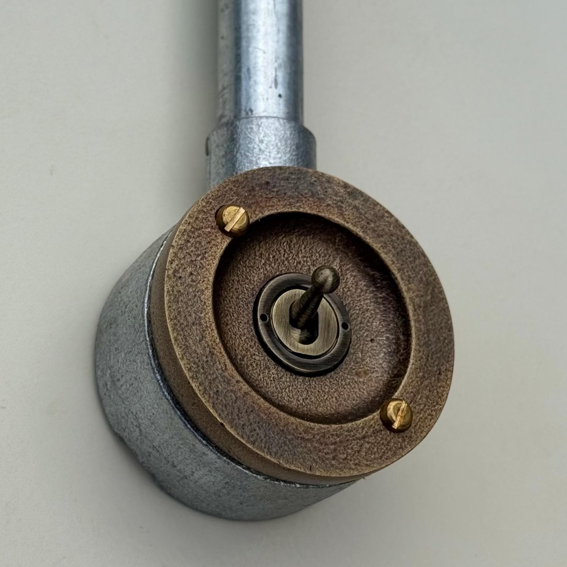Single Gang Bronze Solid Cast Conduit Metal Light Switch Industrial 2 Way - BS EN Approved Vintage Crabtree 1950’s Style
