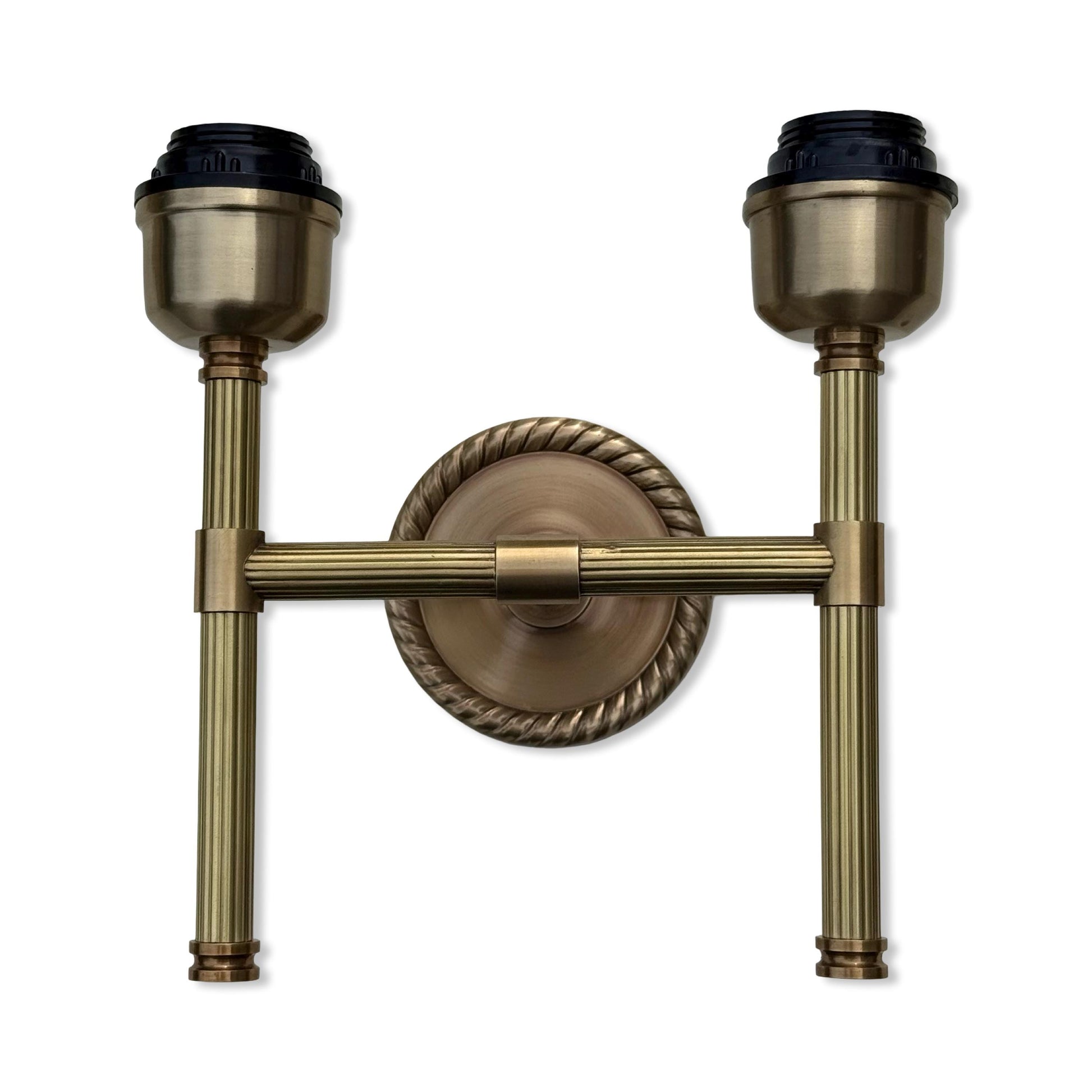 Felbrigg ~ Double Antique Brass Wall Sconce Industrial Vintage Light | Dining Room | Kitchen Table