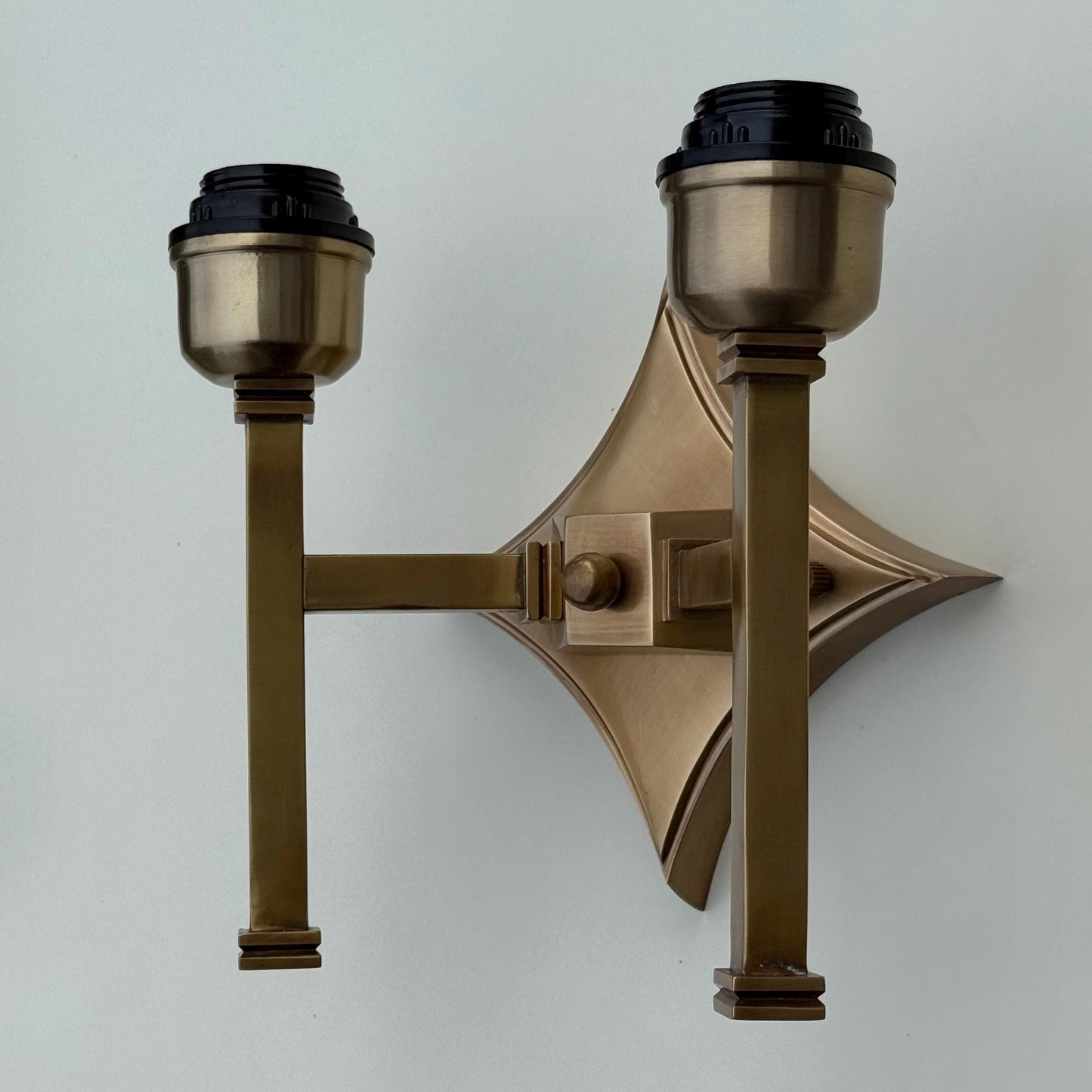 Double Antique Brass Wall Sconce Industrial Vintage Light | Dining Room