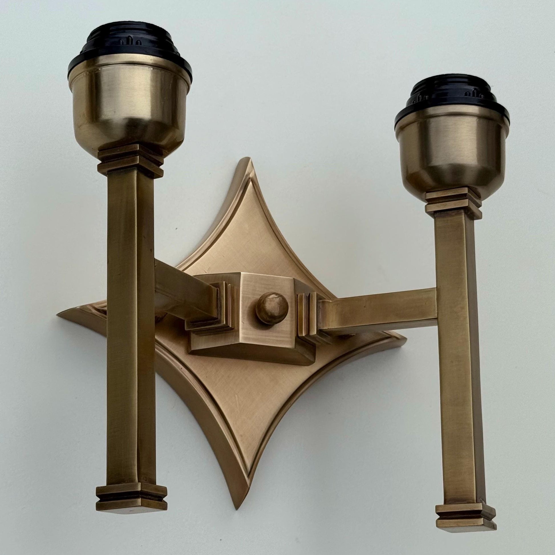 Double Antique Brass Wall Sconce Industrial Vintage Light | Dining Room | Kitchen Table