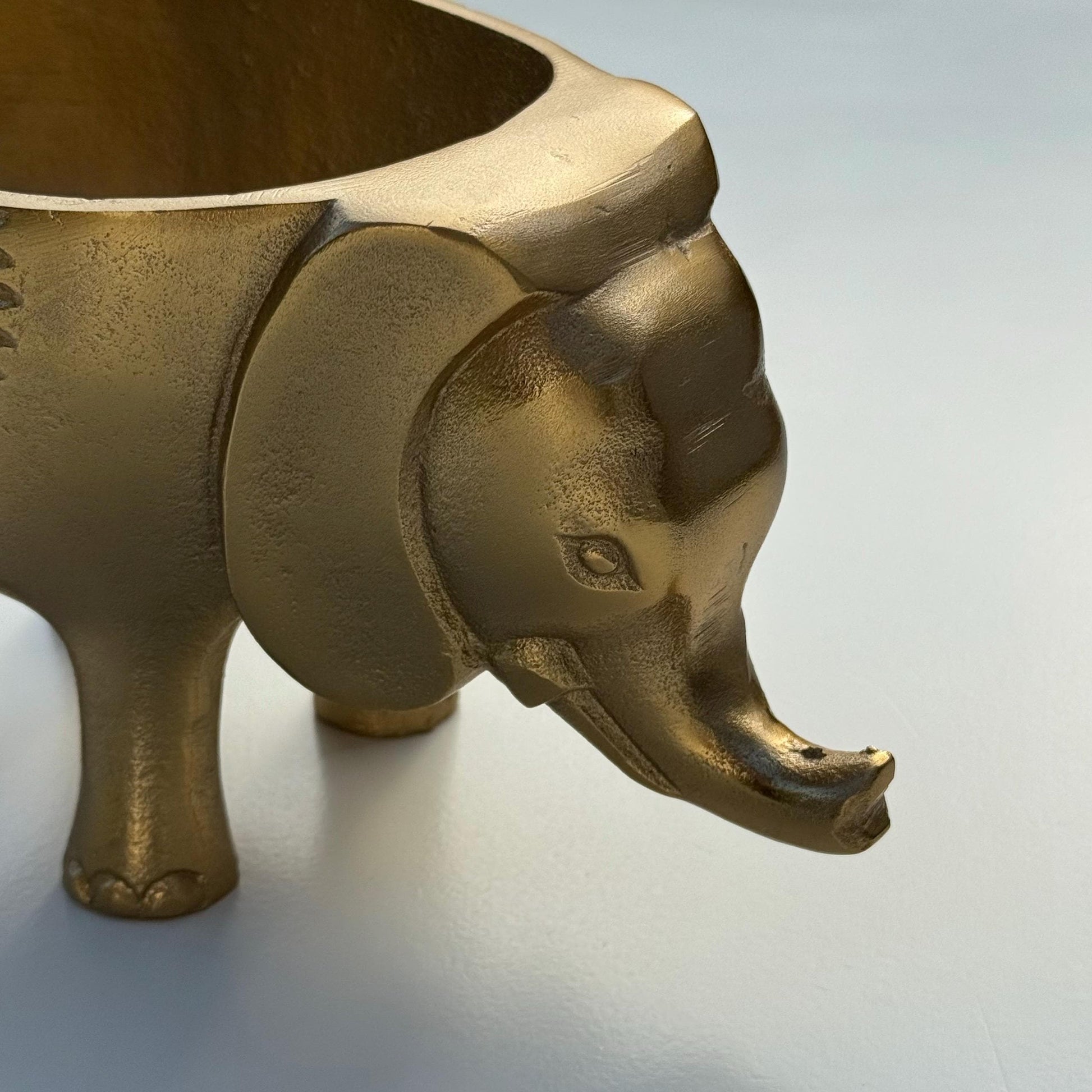 Elephant Planter Solid Cast Brass Metal Plant Pot for Succulents & Plants | Safari Planter