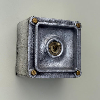 XL Single Gang Solid Cast Metal Conduit Light Switch Industrial 2 Way - BS EN Approved Vintage Crabtree 1950’s Style