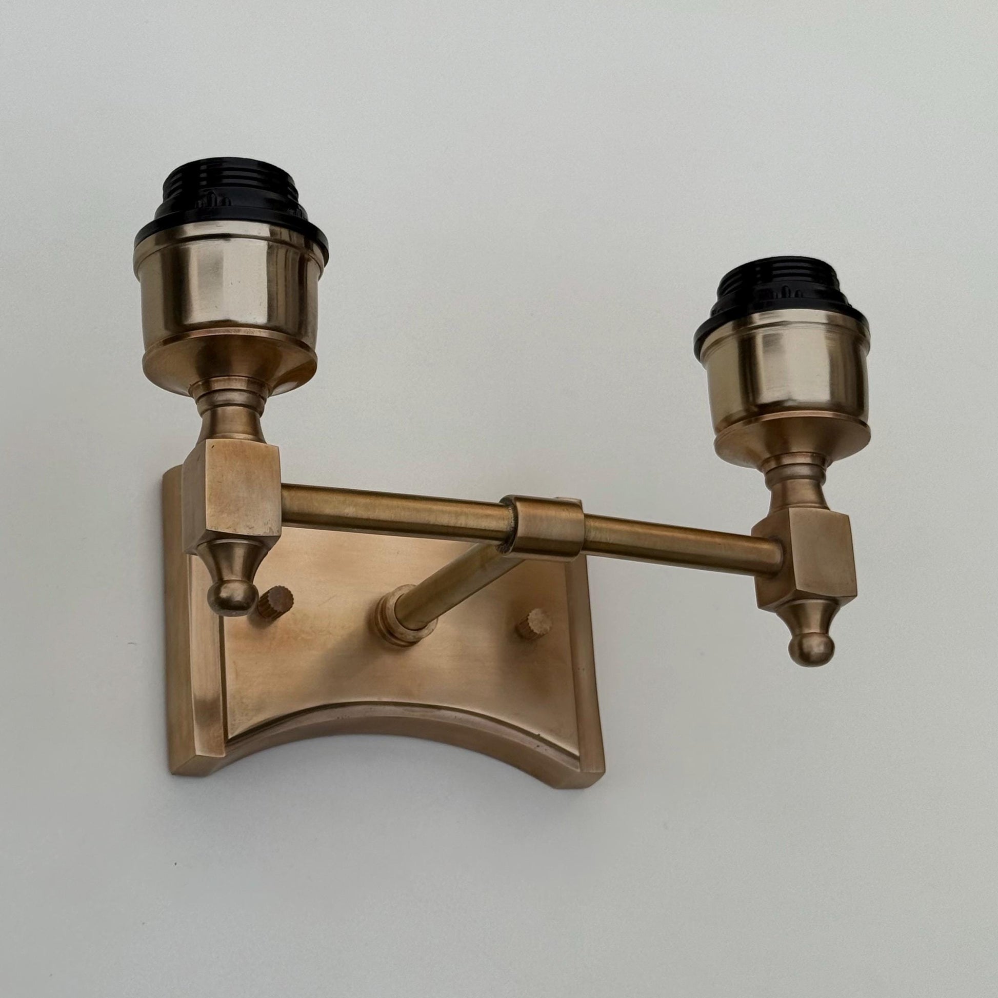 Double Antique Brass Wall Sconce Industrial Vintage Light