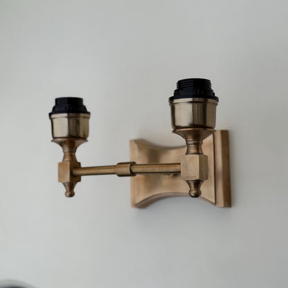 Double Antique Brass Wall Sconce Industrial Vintage Light