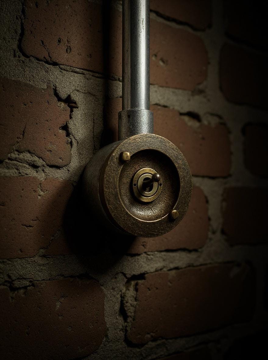Single Gang Bronze Solid Cast Conduit Metal Light Switch Industrial 2 Way - BS EN Approved Vintage Crabtree 1950’s Style