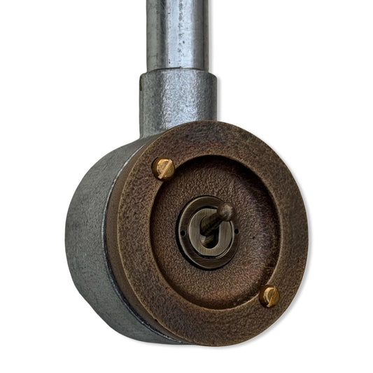 Single Gang Bronze Solid Cast Conduit Metal Light Switch Industrial 2 Way - BS EN Approved Vintage Crabtree 1950’s Style