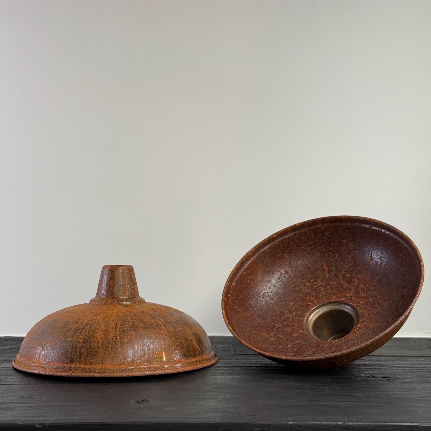 Sedgeford ~ Rusted Industrial Shade Pendant Set Light