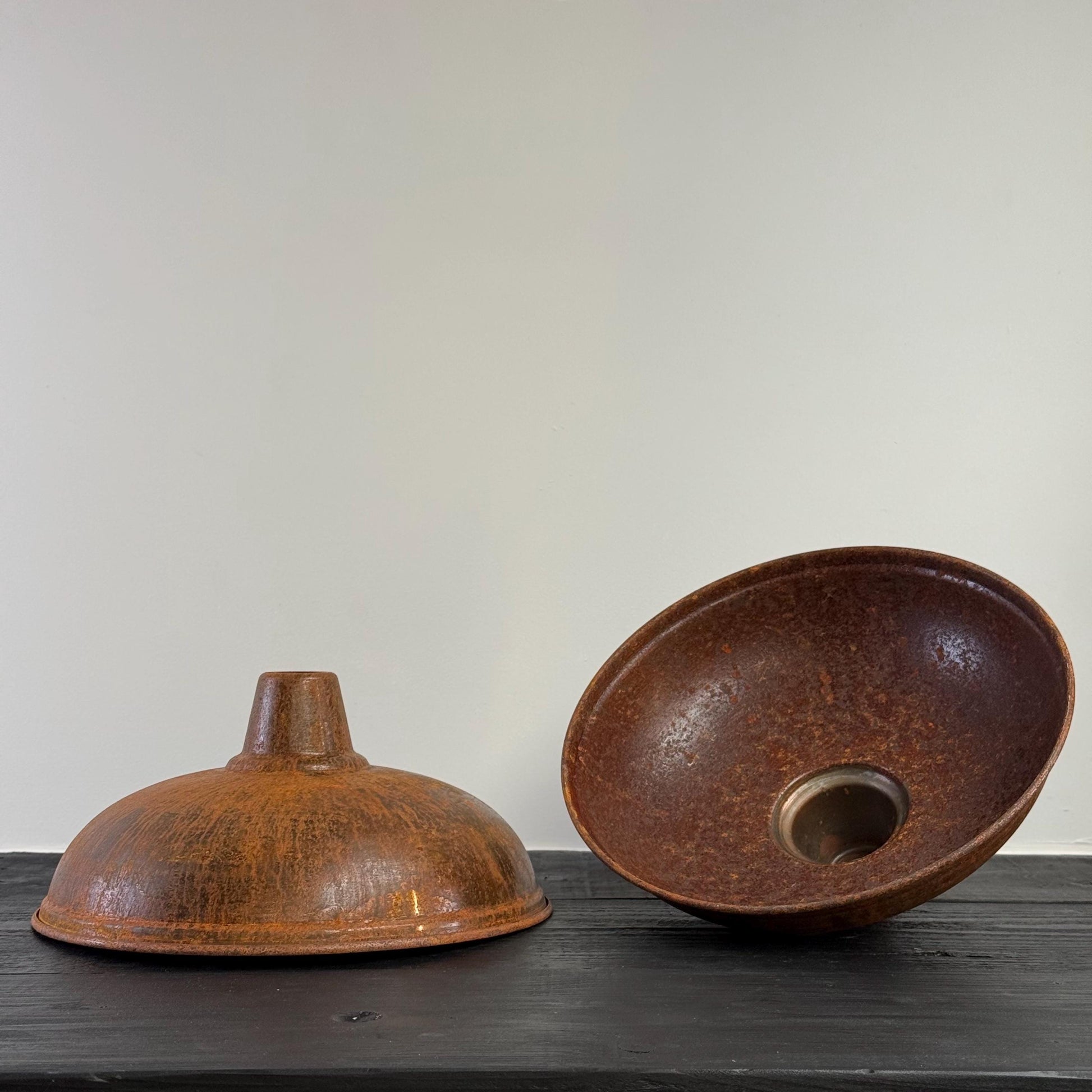 Sedgeford ~ Rusted Industrial Shade Pendant Set Light