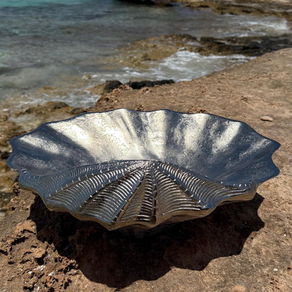 Clamshell Solid Champagne Ice Bucket ~ Wine Cooler