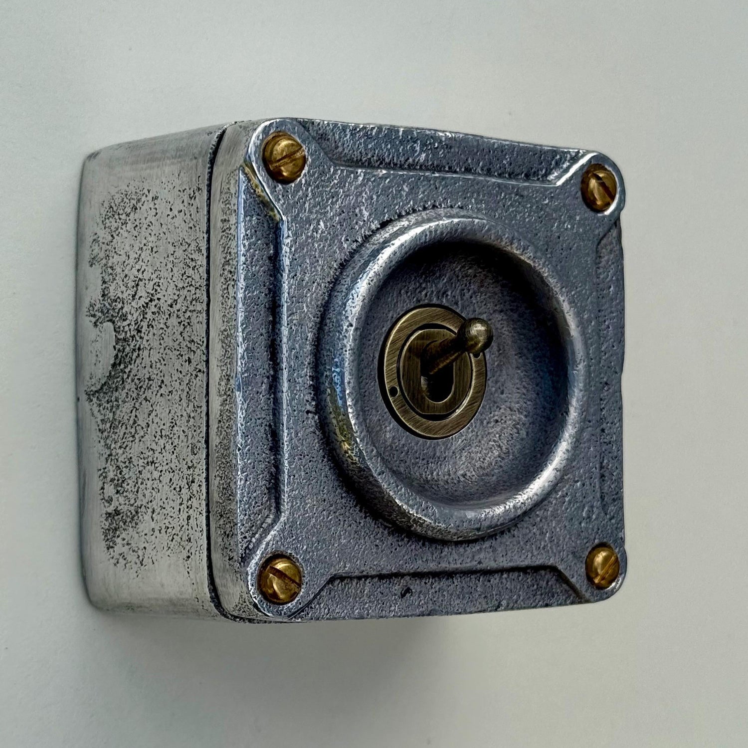 Single Gang Solid Cast Metal Conduit Light Switch Industrial 2 Way - BS EN Approved Vintage Crabtree 1950’s Style