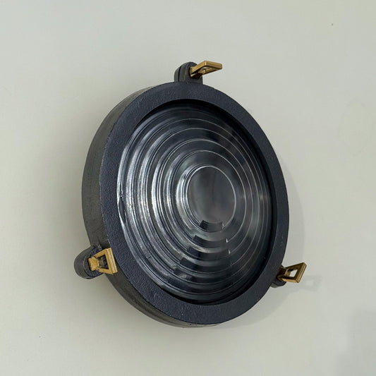 Wroxham ~ Solid Cast Pewter Round Bulkhead Industrial Wall Light House | Ceiling Bathroom | Outdoor Garden