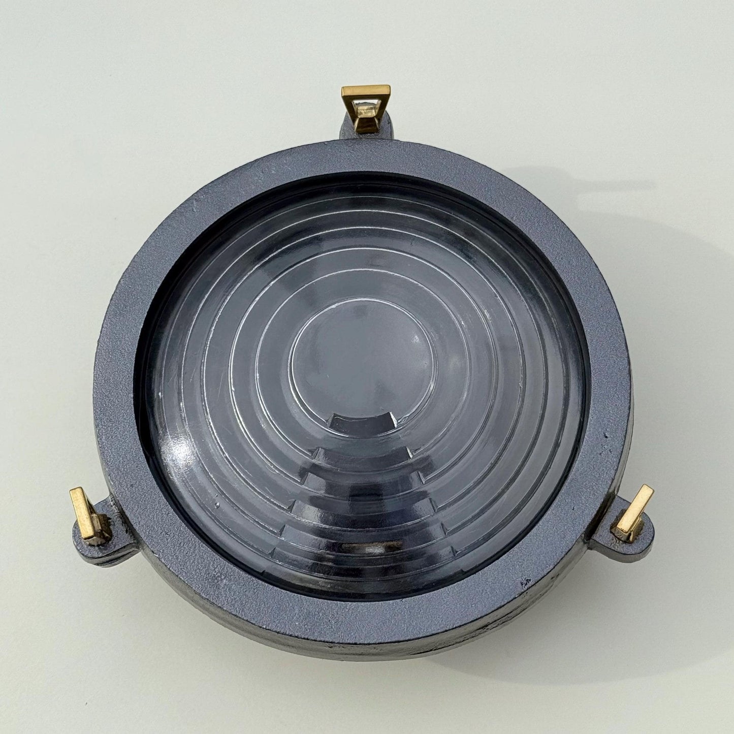 Wroxham ~ Solid Cast Pewter Round Bulkhead Industrial Wall Light House | Ceiling Bathroom | Outdoor Garden