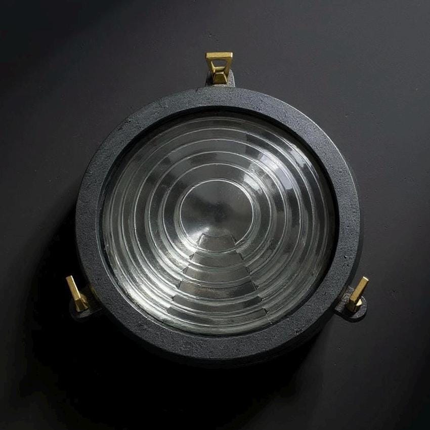 Wroxham ~ Solid Cast Pewter Round Bulkhead Industrial Wall Light House | Ceiling Bathroom | Outdoor Garden