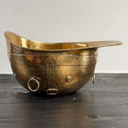 Polo Helmet Solid Antique Brass Champagne Ice Bucket | Wine Cooler