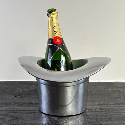 Top Hat ~ Solid Cast Champagne Ice Bucket | Wine Cooler Bath