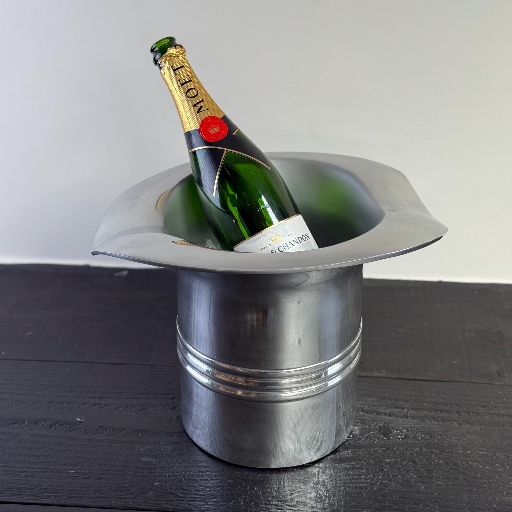 XL Top Hat ~ Solid Cast Engraved Champagne Ice Bucket | Wine Cooler Bath