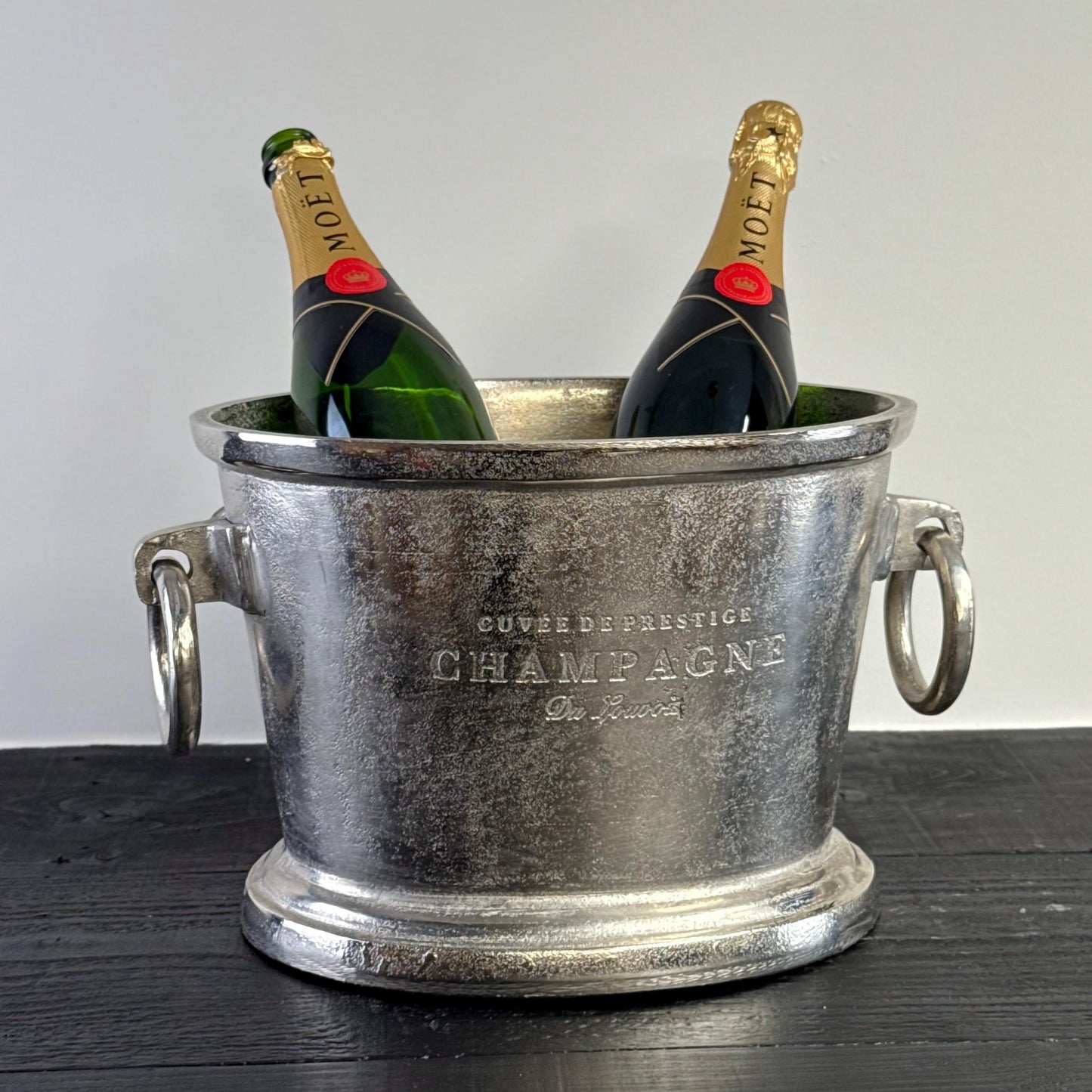 Great Gatsby ~ Solid Cast Engraved Champagne Large Ice Bucket | Wine Cooler Bath