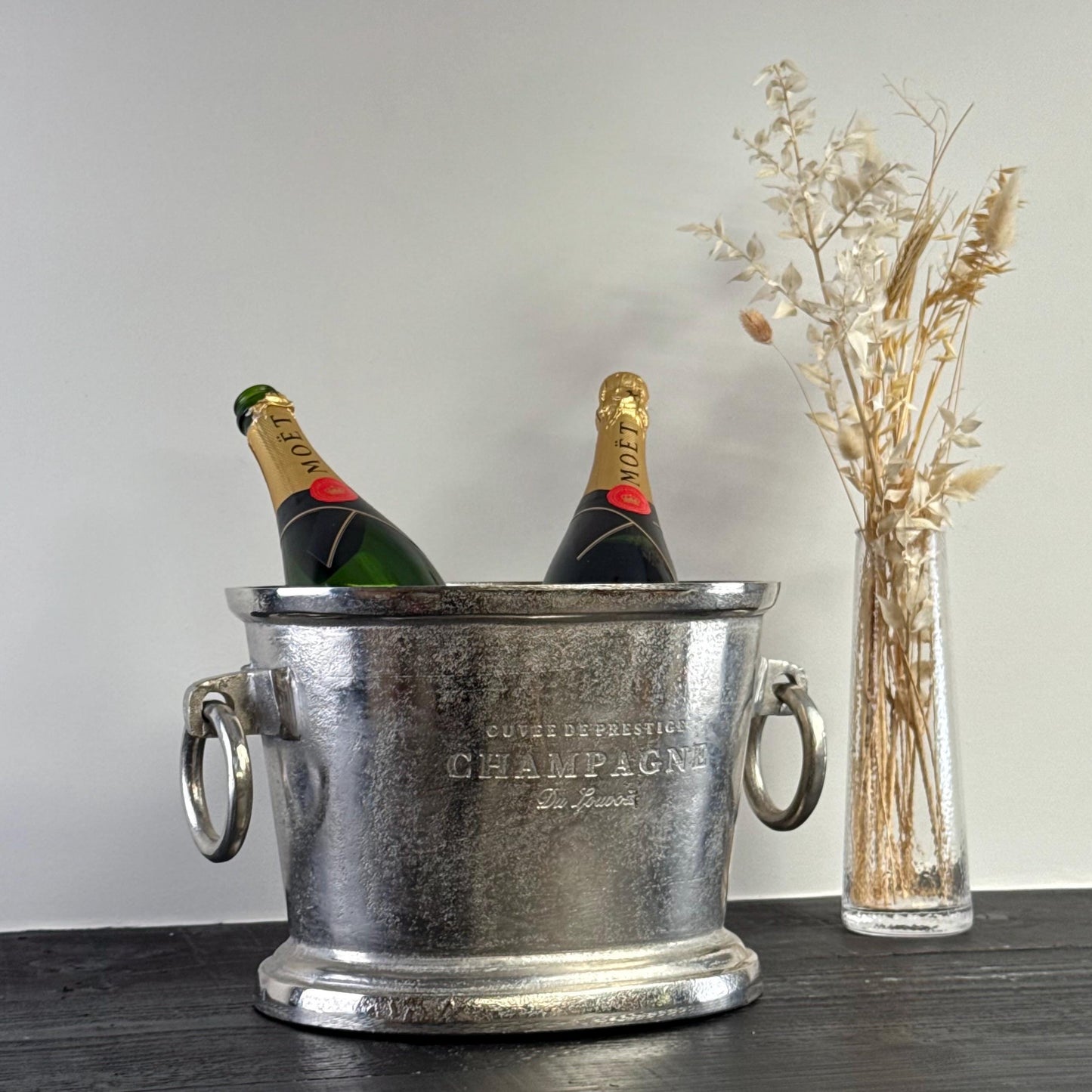 Great Gatsby ~ Solid Cast Engraved Champagne Large Ice Bucket | Wine Cooler Bath