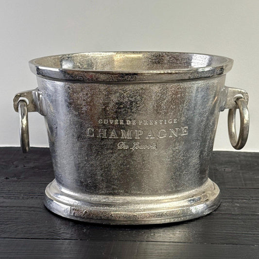 Great Gatsby ~ Solid Cast Engraved Champagne Large Ice Bucket | Wine Cooler Bath