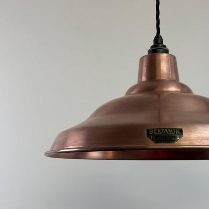 Bawsey ~ Antique Copper Industrial factory shade light ~ 16 Inch