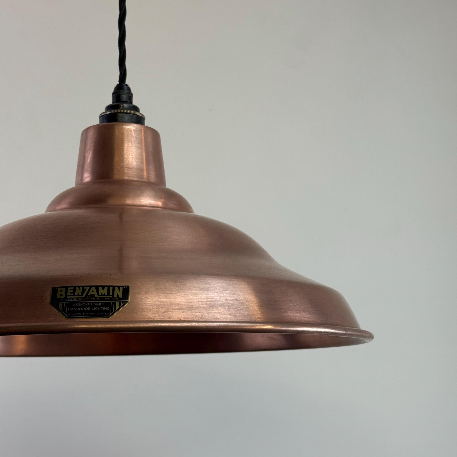 Bawsey ~ Antique Copper Industrial factory shade light ~ 16 Inch