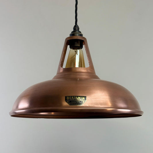 Cawston XL - Antique Copper Lampshade Pendant Set Light - 14 Inch
