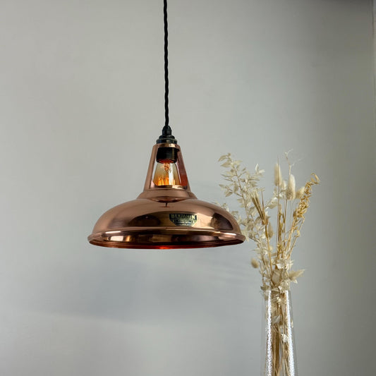 Cawston ~ Genuine Solid Coolicon Copper Slotted Lampshade Pendant Ceiling Light ~ 11 Inch