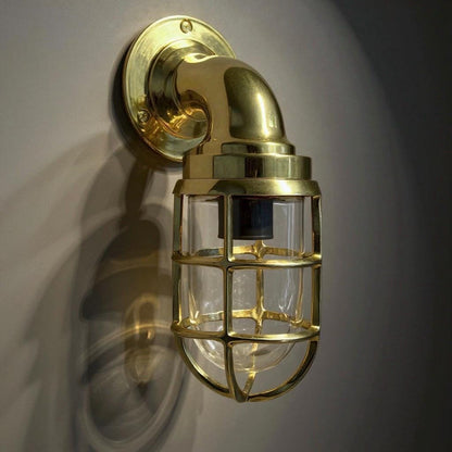 Beachamwell ~ Bulkhead Outdoor & Bathroom Wall Light | Solid Brass | 10.5 Inch