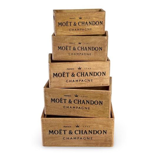 Wooden Storage Boxes Moët & Chandon Champagne Crates