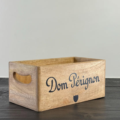 Dom Perignon Storage Wooden Champagne Crates Natural Finish