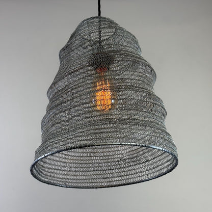 Walton ~ Beehive Large Silver Wire Mesh Lampshade Pendant Ceiling Light