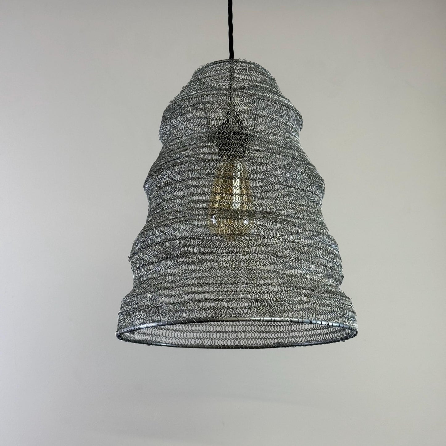 Walton ~ Beehive Large Silver Wire Mesh Lampshade Pendant Ceiling Light