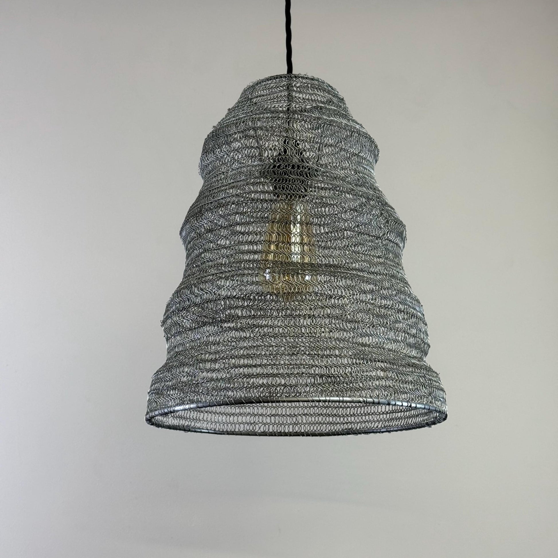 Walton ~ Beehive Large Silver Wire Mesh Lampshade Pendant Ceiling Light