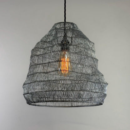 Walton ~ Beehive Large Silver Wire Mesh Lampshade Pendant Ceiling Light