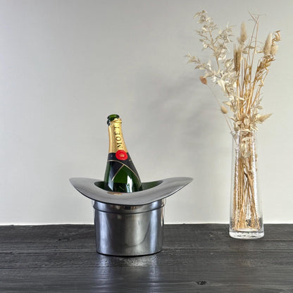 Top Hat ~ Solid Cast Champagne Ice Bucket | Wine Cooler Bath