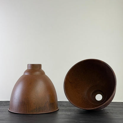 Brooke ~ Rusted Steel Lampshade Pendant Ceiling Light ~ 11 Inch