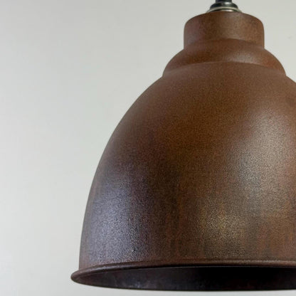 Brooke ~ Rusted Steel Lampshade Pendant Ceiling Light ~ 11 Inch