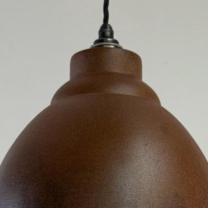 Brooke ~ Rusted Steel Lampshade Pendant Ceiling Light ~ 11 Inch